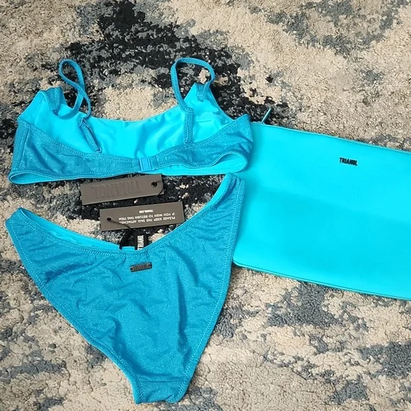 stevie sparkle normal bottom swimsuit set with bag - Picture 3 of 5